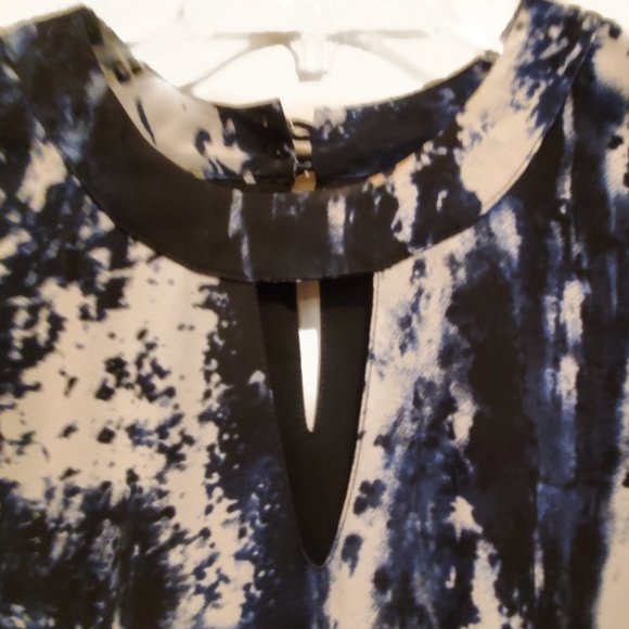 Asher by Fab'rik Heron Mini A-Line Dress With Faux Leather Trim Size Large - Picture 7 of 7